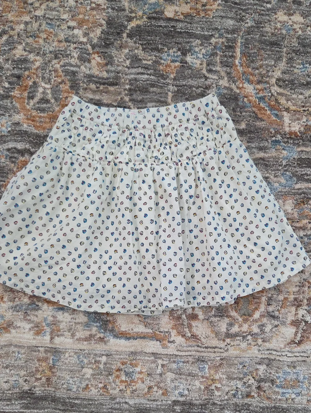 Girls Childrens Place Cream Print Skirt